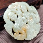 Ancient Chinese Hongshan Culture old Jade Carved ancient Jade Pendant Statue2013
