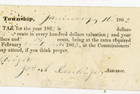 1862 Civil War Era County State Tax Notice Lancaster Pa Signed Joseph Derilinger