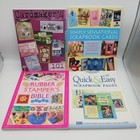 Lot Of 4 Scrapbooking  Rubber Stamp   Crafting Books See Photos