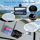 2 Solar Magnetic Wireless Backup Camera 7  Hd Monitor Rear View Reverse System