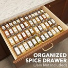 Bamboo Spice Drawer Organizer Expandable 4 Tier Storage Rack For Kitchen