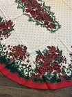 Tablecloth Floral Fleur-de-lis Christmas Holiday Oval 82 X 63 Brazil New
