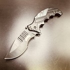 9   black Unique Super Knife Spring Assisted Open Heavy Folding Pocket Knife