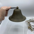 Vtg 6    Brass Ship School Bell With Clanger 4    Tall Sounds Great   Mount Store