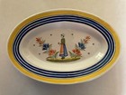 Hb Henriot Quimper France Oval Platter   122 Breton Lady 15 1 8  X 10  Vintage