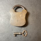 Brass Antique Vr Queen Victoria Regina Victorian Patent Padlock Lock   Key