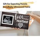 Love At First Heartbeat Rustic Wooden Sonogram Photo Frame 4x3 Inches