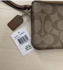 Coach Monogram Signature Double Zip Wallet Wristlet Nwt F66506 Imbdx
