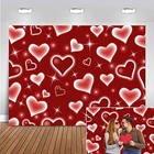  Early 2000s Photography Backdrop Heart Photo Backdrop Valentines 7x5ft Red