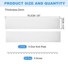 2 Pcs 6 X 30 Inches Aluminum Kick Plate Door Plate Silver