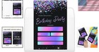 Birthday Party Invitations Cards With Envelopes Modern Fill-in 20 Pack