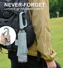 Inverted Compact Windproof Reverse Folding Umbrella With Carabiner
