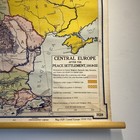 School Wall Map Vintage 1963 Central Europe Post Ww1 Peace 1918-1922 Denoyer Gep