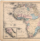 1844 Africa  Map Original  10 5x8 5  Algiers - Sudan - Liberia - Somalia