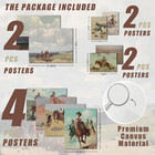 Western Decor Vintage Western Cowboy Wall Art  Farmhouse Wall Decor Cowboy Oil P