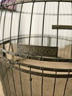      Retro 1900s Art Deco Vintage Hendryx Brass Bird Cage Beehive Tabletop Dome Vg