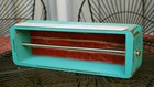 Vintage Upcycled Tiffany Teal Wooden Library Card Drawer Washi Tape Dispenser