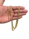 14k Yellow Gold 8mm Miami Cuban Link Chain Necklace 24    Inc Box Lock Top Quality