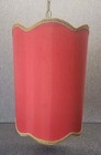 Vintage 60s Mcm Red Barrel Drum Hanging Swag Lamp Light Hollywood Regency Gothic