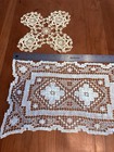 Vintage Hand Crocheted Doilies 15 Total Various Sz  Colors Made In Lancaster Pa