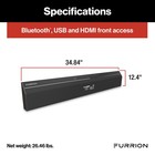 Furrion 2-zone Soundbar Speaker With Fm  Bluetooth  Hdmi  And Usb  fsb2n25mc-bl