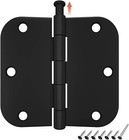 60 Pack 3 5  Matte Black Interior Door Hinges 3-1 2  With 5 8  Radius Orb Hinge