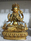 Genuine Handmade Tibetan 8  Avalokiteshvara Chenrezig Buddha Statue Buddhism