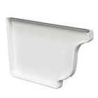 Gutter End Cap 6 Inch Aluminum K Style White  Left  Right  Or Pair  And Screws