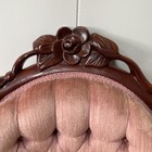 Vintage Kimball Mahogany Victorian Rose Accent Chair