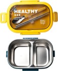 28oz Stainless Steel Bento Lunch Box     Small Leakproof 2-compartment Food Con   