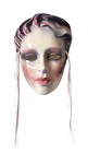 Vntg Ceramic Wall Decor Mask Flapper Face  Art Deco Style By Clay Art Sf 1990