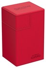 Ultimate Guard Flip N Tray Red 80  Xenoskin Monocolor Deck Case Card Box Ccg Tcg
