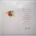 Fall Harvest Vegetables Glitter   Vintage Thanksgiving  Greeting Card  xx11