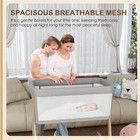 Amke Baby Bassinets all Mesh Bedside Sleeper portable For Safe Co-sleeping adjus