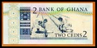 Ghana Au unc Note 2 Cedi 1979 P-18a  low Shipping  