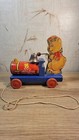Fisher Price  465 Teddy Choo Choo 1937 Pull Toy Made In Usa - Extremely Rare