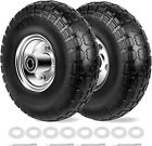 2 Pack Replacement Tire Wheels 4 10 3 50-4 Solid  Flat Free 10    Pu Run Flat Free
