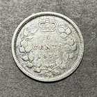 Canada 1872 H Silver 5 Cents Queen Victoria Vg