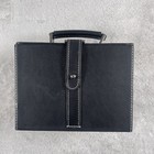 Travel Bar Set In Faux Leather Case Barware Stainless Utensils 5 Piece