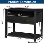 40-50 Gallon Fish Tank Stand With Power Outlet 2 Drawers 800lbs Capacity Black