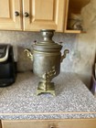 Antique Russian Imperial Batashev Brass Samovar Tea Urn Stamped