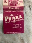 Vintage The Plaza Hotel  7211 Adams  Toledo  Matchbook