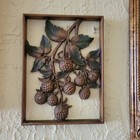Syroco Inc Berries Mid-century Rectangle 11 X 8   Wall Hanging Decor 