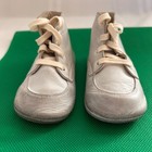 Vintage White Leather Baby Shoes Unbranded From 1957 1958 Soft Soles No Size
