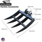Rake Attachment For Mini Excavator 1ton-1 5ton Digger 400mm Usa Stock Free Ship