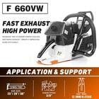 92cc Gas Chainsaw Power Head Compatible With Stihl Ms660 G660 For Milling Wood 