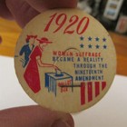 1920   1929  history  Milk Bottle Caps 56mm Suffrage   Stock Market Crash