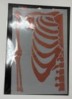 Rhinestone Design Rib Cage Iron On Transfer Red  2 Pair  Right   Left Side 