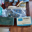 Vtg Sewing Notions Lot Thread Fasteners Needles Bobbins Lace 60s 70s 80s Craft