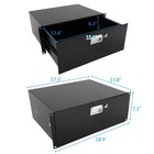 19 Inch Rack Mount 4u Locking Drawer Audio Dj Server Rack Storage Cabinet